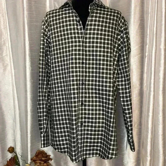 Forsythe of Canada Checkered Long Sleeve Button Down Shirt NWT Men’s Medium - Picture 2 of 8